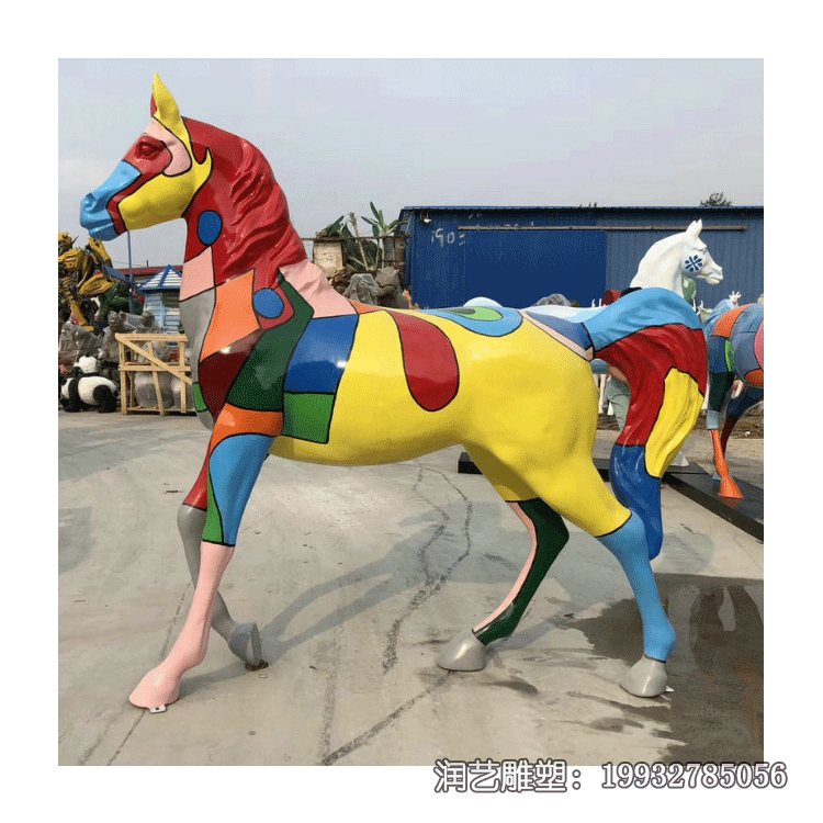 城市玻璃钢马雕塑 城市玻璃钢马雕塑