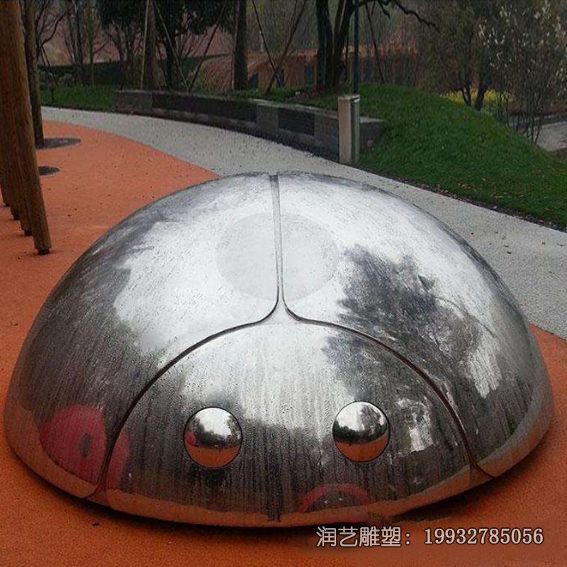 不锈钢动物瓢虫雕塑 不锈钢动物瓢虫雕塑