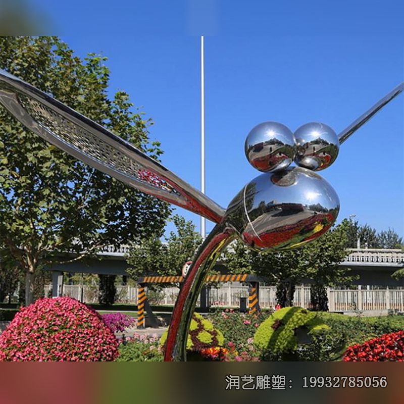 公园不锈钢蜻蜓雕塑 公园不锈钢蜻蜓雕塑