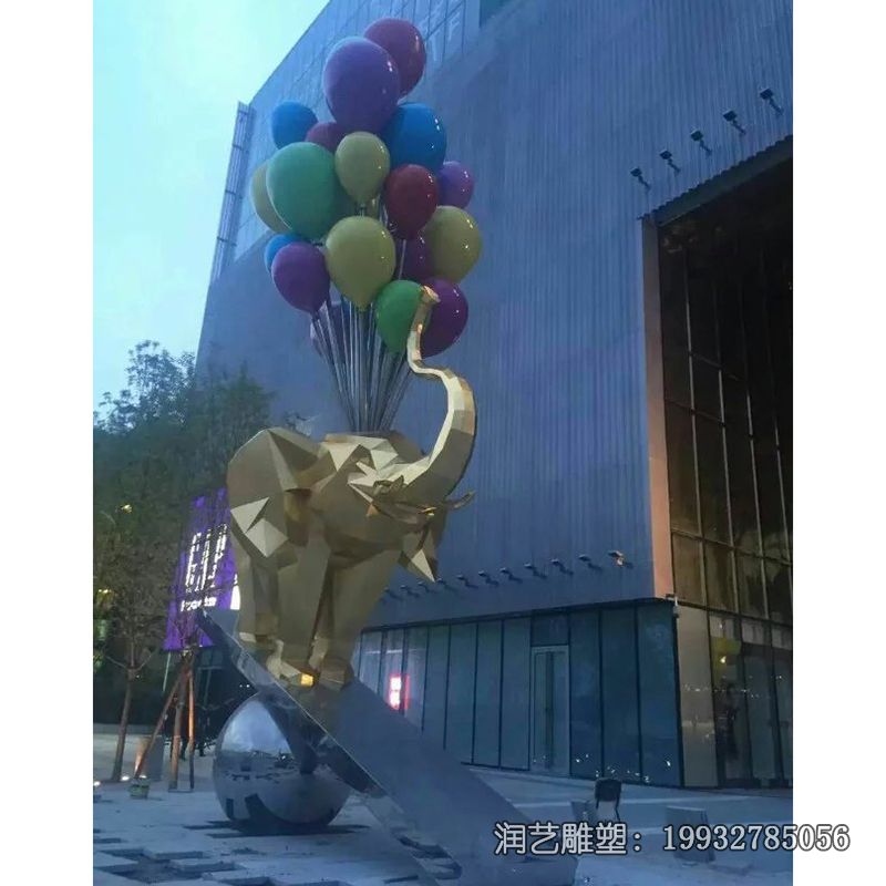 不锈钢大象动物雕塑 不锈钢大象动物雕塑