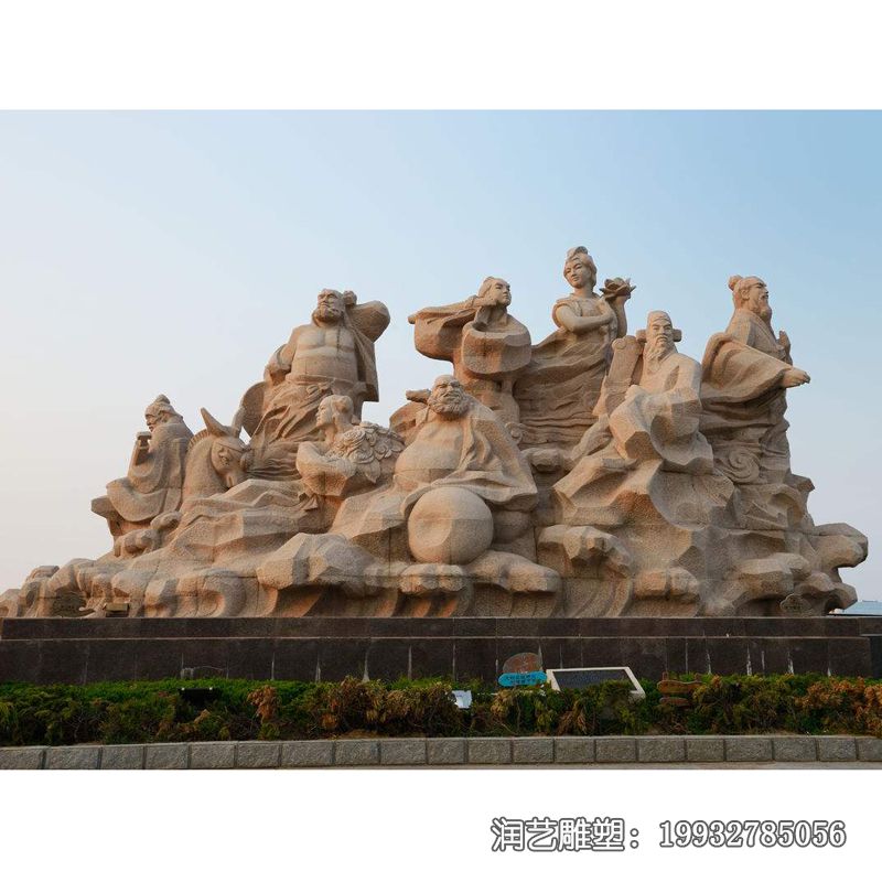 石雕八仙人物雕塑 石雕八仙人物雕塑