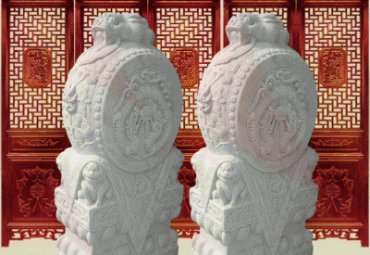 石雕门墩景观雕塑
