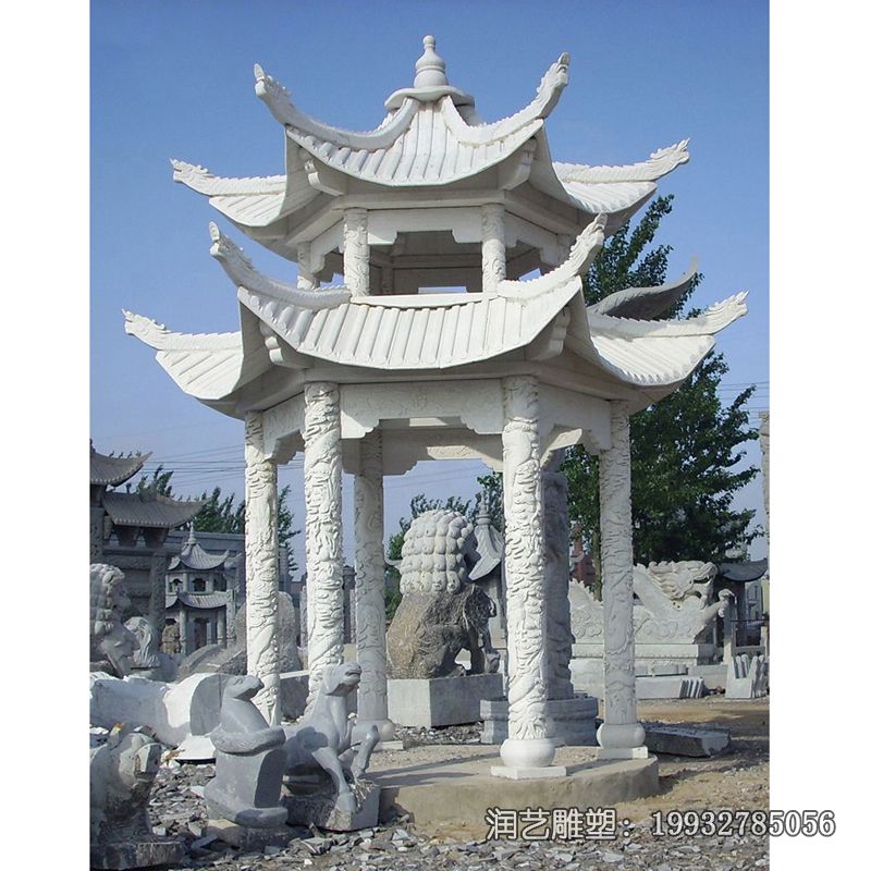石雕公园凉亭雕塑 石雕公园凉亭雕塑
