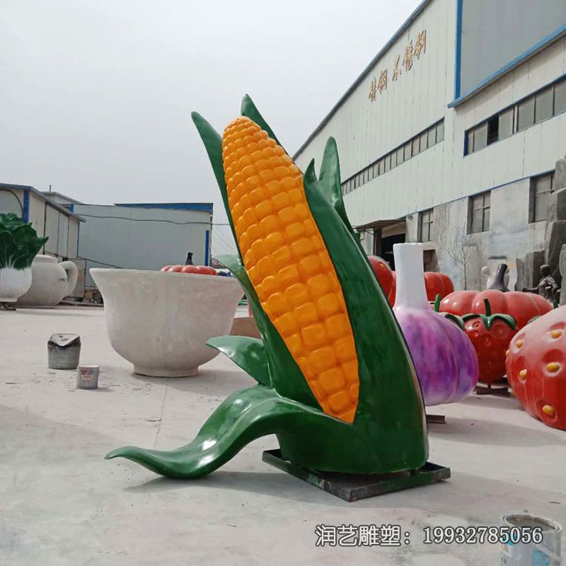 景观玻璃钢玉米雕塑 景观玻璃钢玉米雕塑