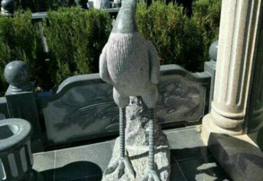 石雕仙鹤公园雕塑