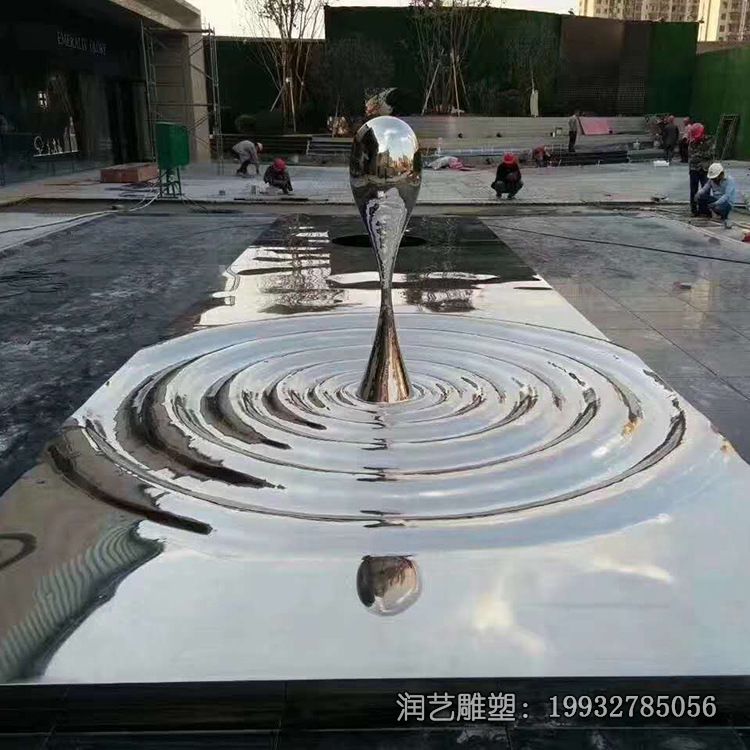 街道不锈钢水滴雕塑 街道不锈钢水滴雕塑
