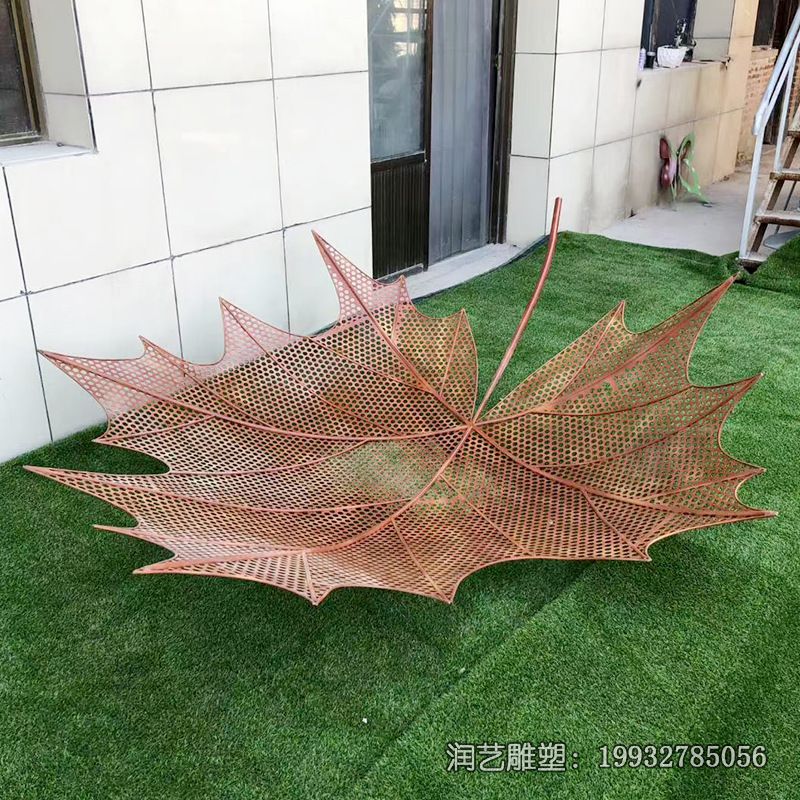 不锈钢枫叶景观雕塑 不锈钢枫叶景观雕塑