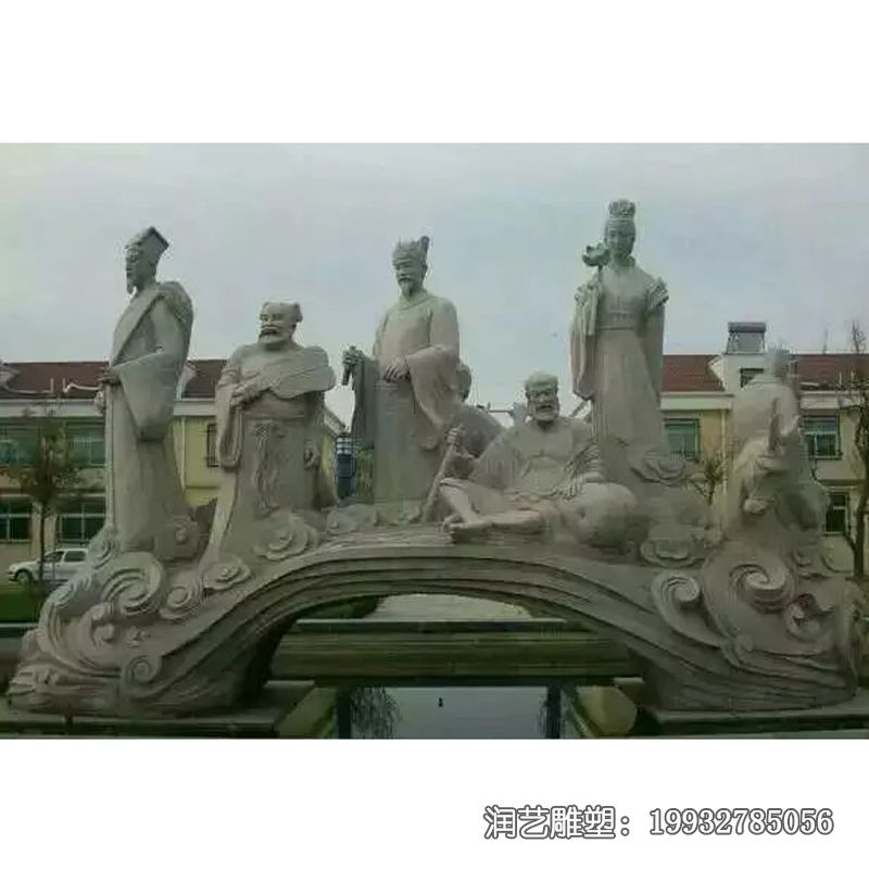 石雕八仙人物雕塑 石雕八仙人物雕塑