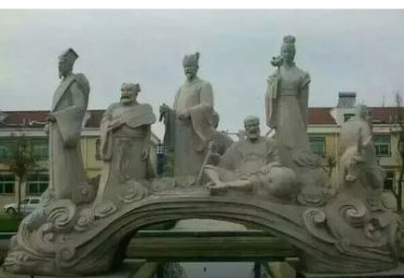 石雕八仙人物雕塑