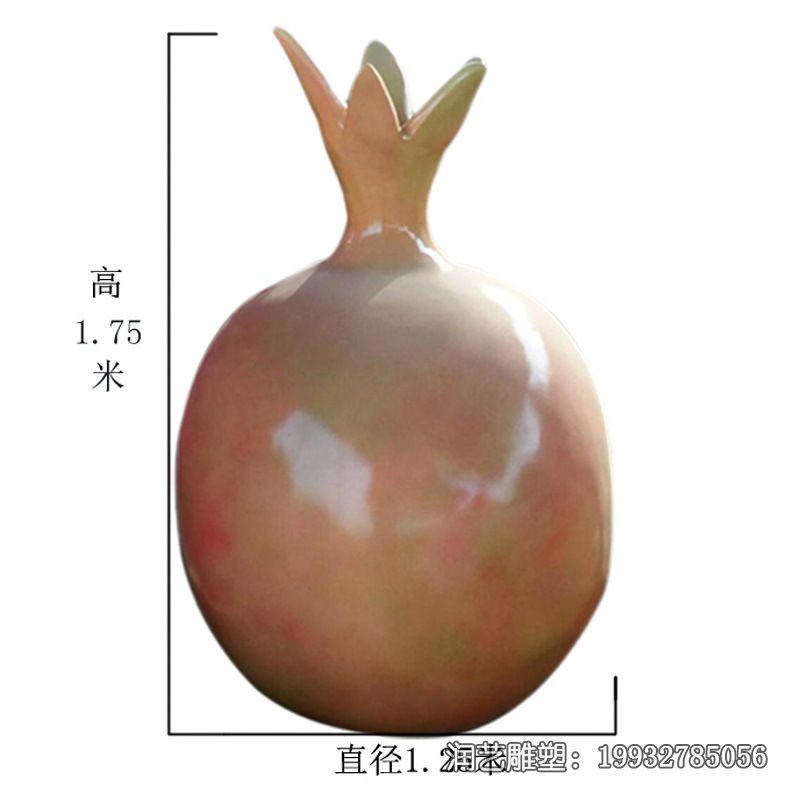 玻璃钢石榴景观雕塑 玻璃钢石榴景观雕塑