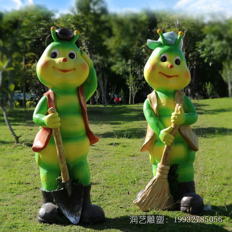 园林玻璃钢毛毛虫雕塑 园林玻璃钢毛毛虫雕塑