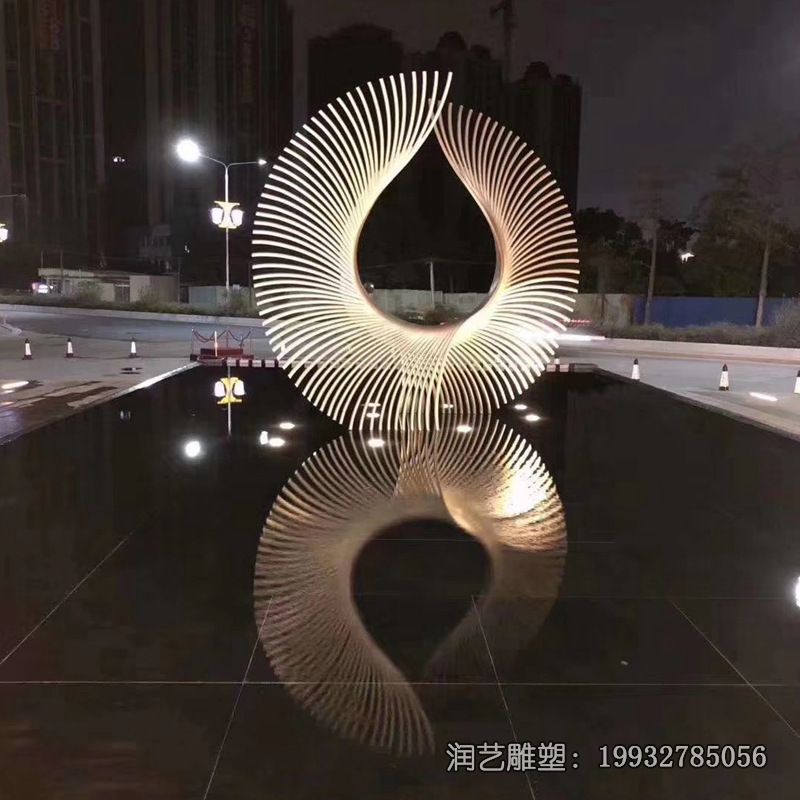 广场不锈钢线条雕塑 广场不锈钢线条雕塑