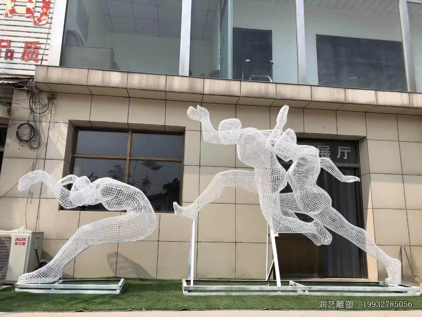 不锈钢镂空跳远雕塑 不锈钢镂空跳远雕塑