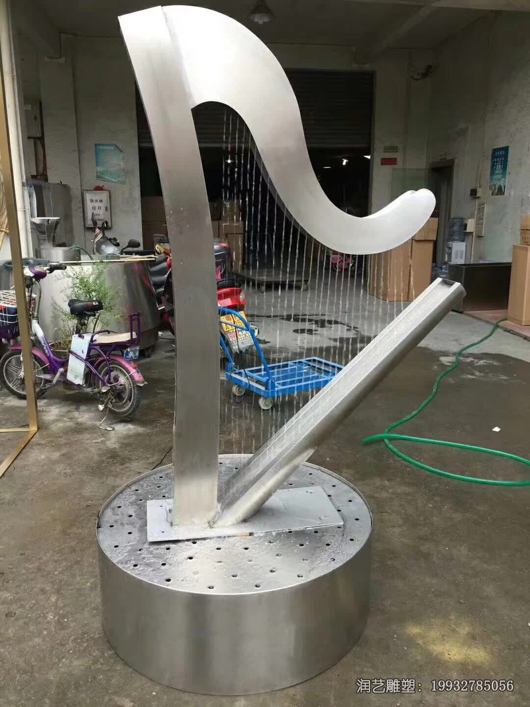 不锈钢抽象竖琴雕塑 不锈钢抽象竖琴雕塑