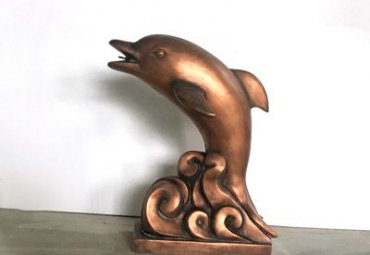 铜雕海豚雕塑