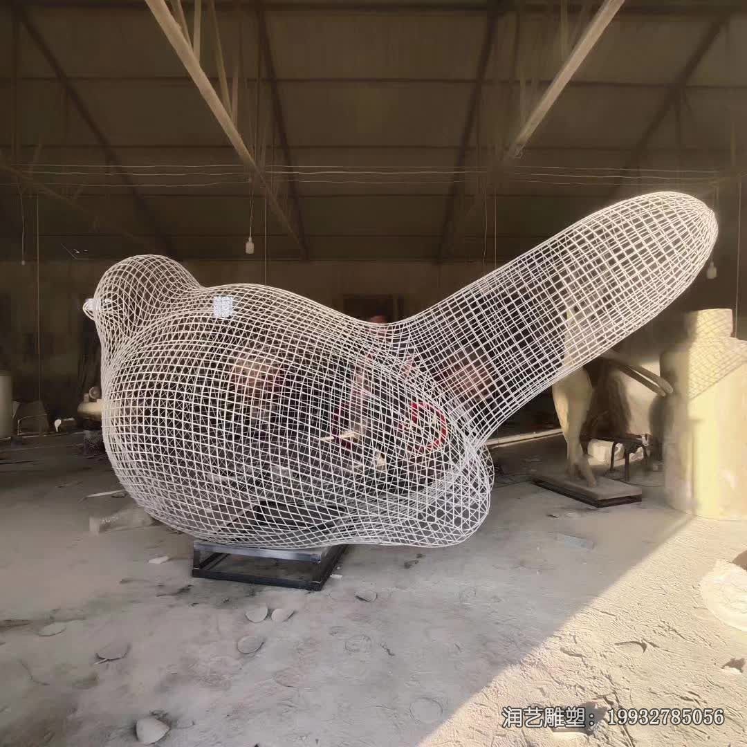 不锈钢鸟动物雕塑 不锈钢鸟动物雕塑