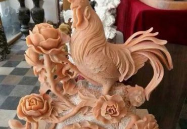 石雕动物鸡雕塑