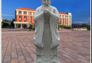 石雕校园孔子雕塑