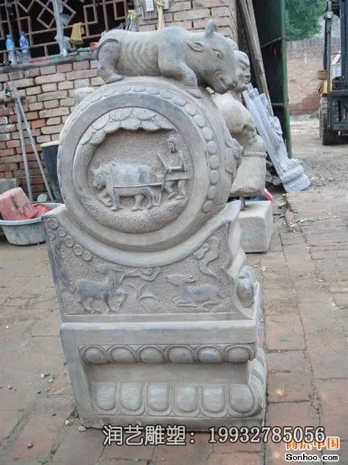 石雕门墩庭院雕塑 石雕门墩庭院雕塑