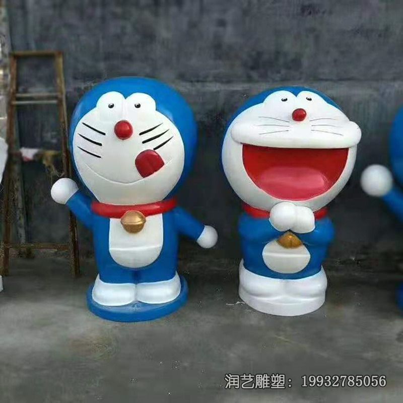 小区玻璃钢哆啦A梦雕塑 小区玻璃钢哆啦A梦雕塑