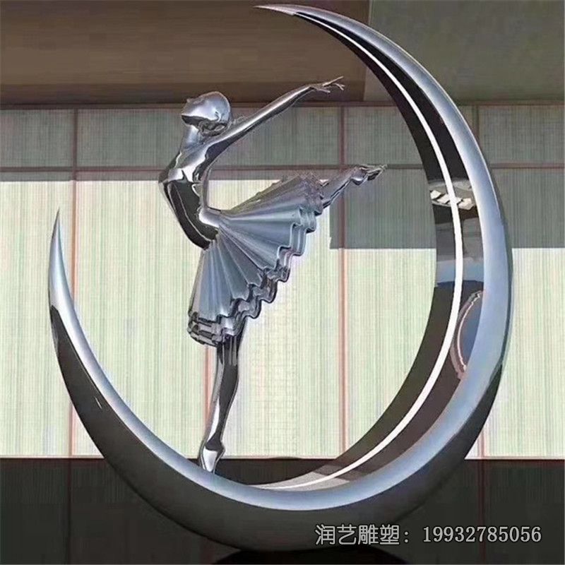 不锈钢户外跳舞雕塑 不锈钢户外跳舞雕塑