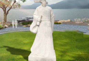 石雕公园李白雕塑