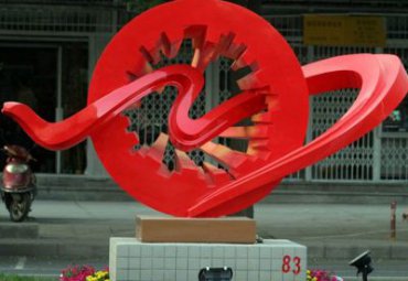 企业不锈钢齿轮雕塑