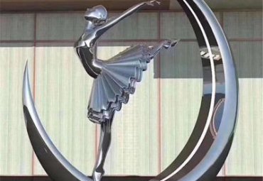 不锈钢户外跳舞雕塑