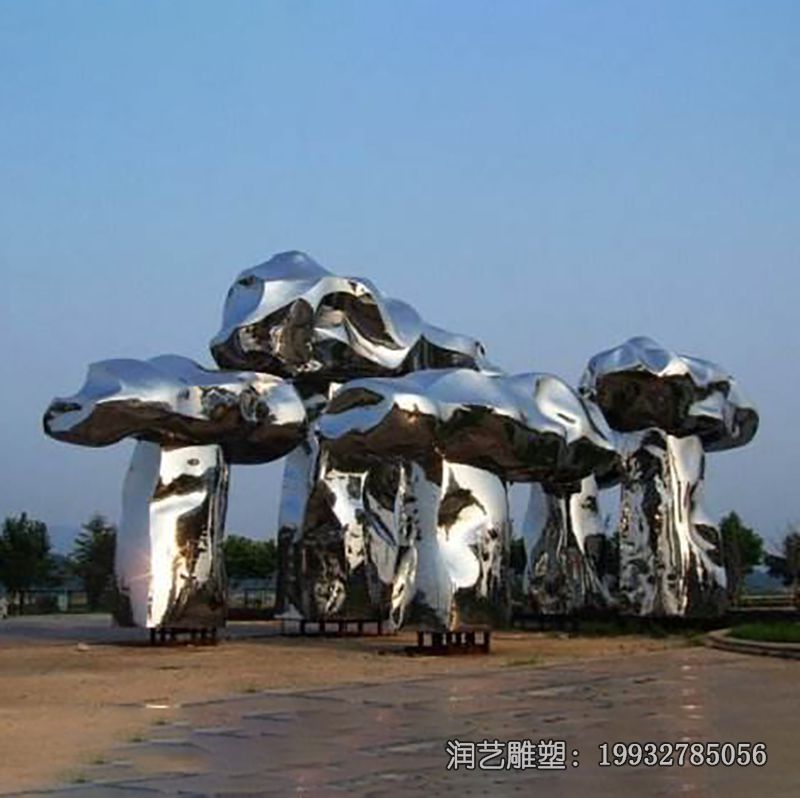 不锈钢抽象蘑菇雕塑 不锈钢抽象蘑菇雕塑