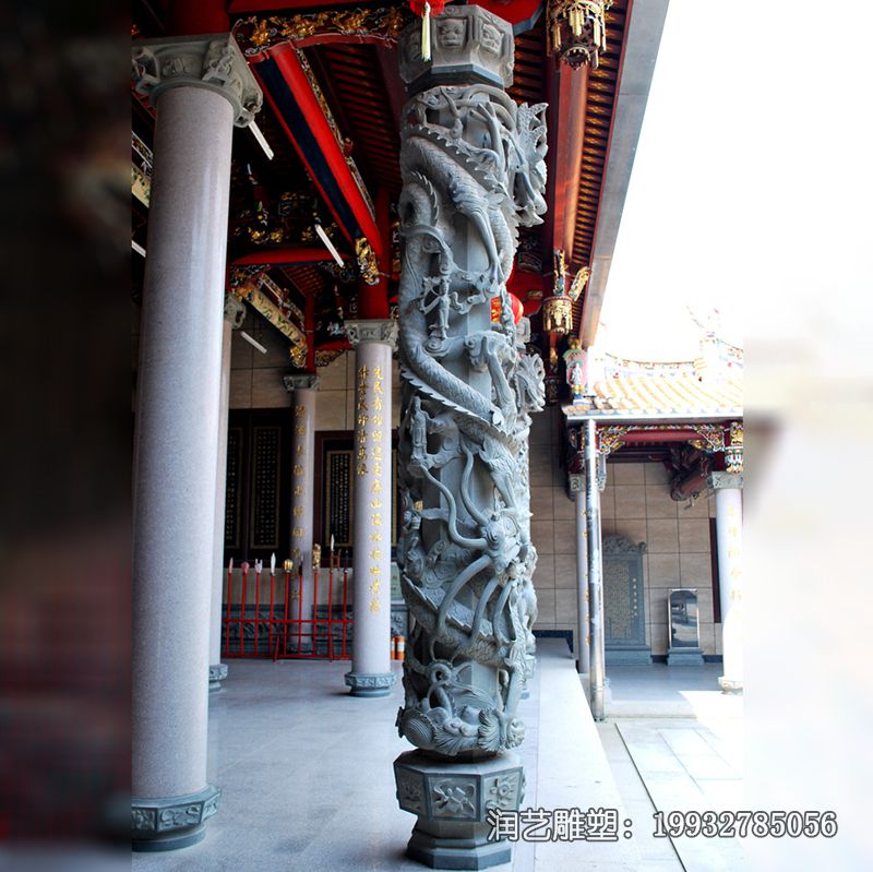 石雕广场龙柱雕塑 石雕广场龙柱雕塑