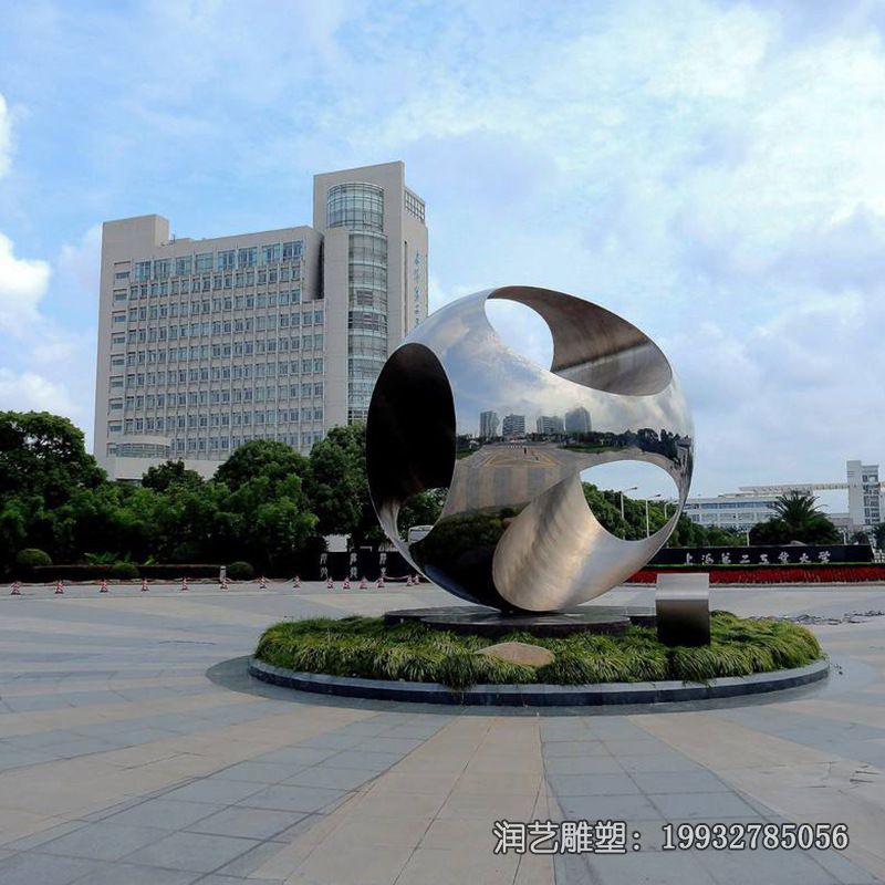 企业不锈钢球形雕塑 企业不锈钢球形雕塑