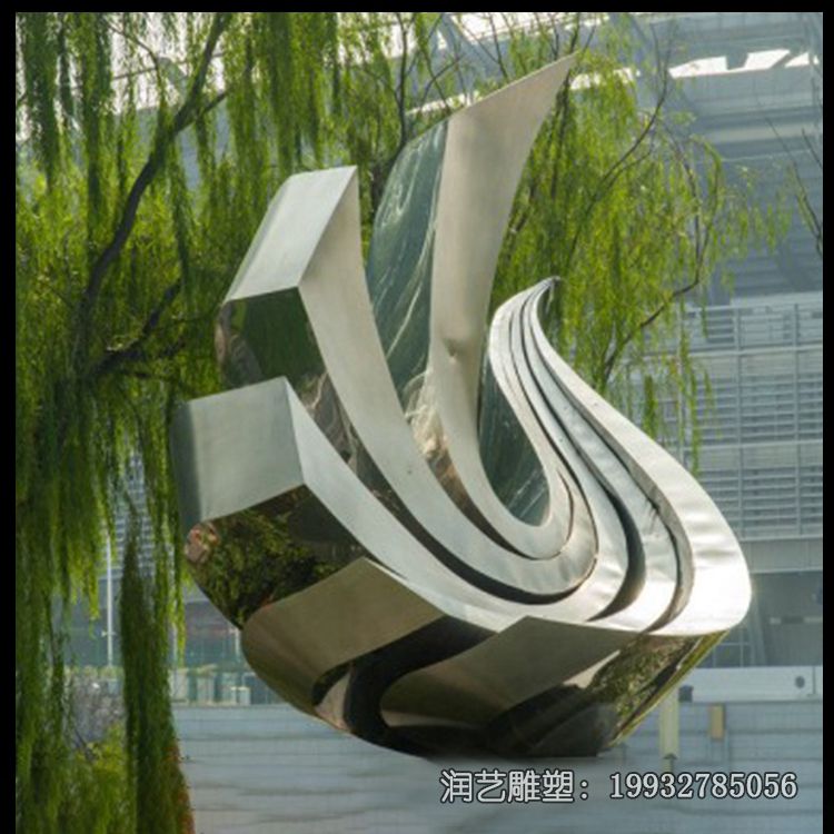 不锈钢抽象鸽子雕塑 不锈钢抽象鸽子雕塑