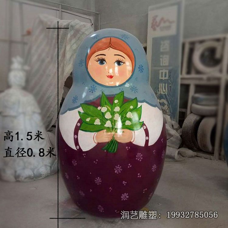 玻璃钢商场套娃雕塑 玻璃钢商场套娃雕塑