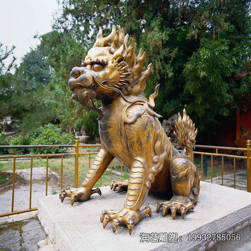 铜雕麒麟雕塑 铜雕麒麟雕塑