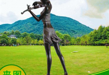玻璃钢抽象音乐人雕塑