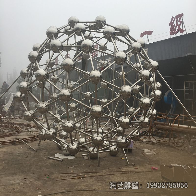 户外不锈钢原子球雕塑 户外不锈钢原子球雕塑