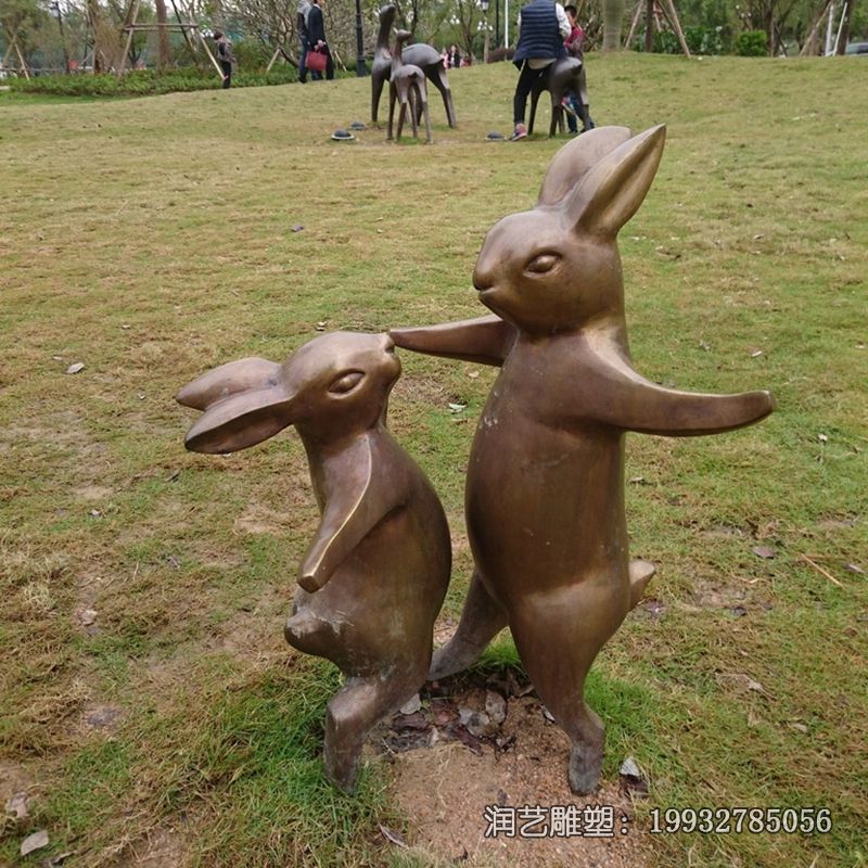 铜雕兔子雕塑 铜雕兔子雕塑