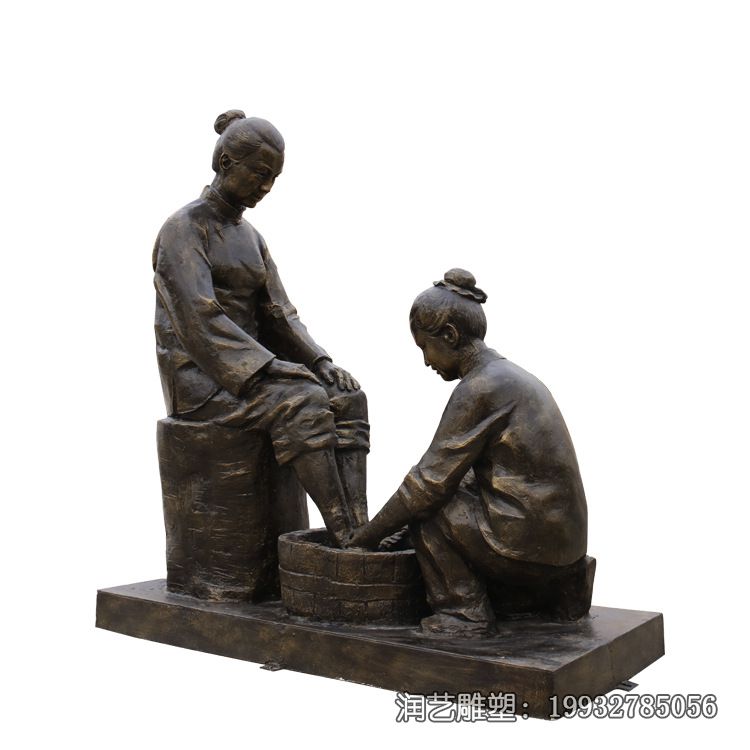 铜雕孝顺人物雕塑 铜雕孝顺人物雕塑