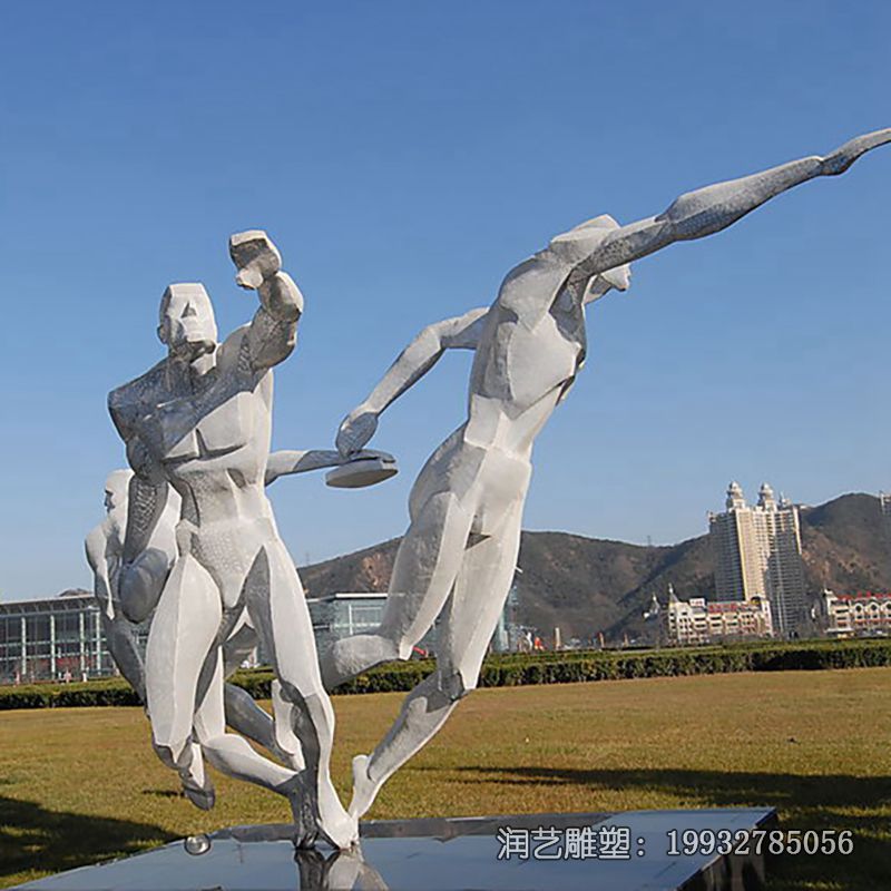 校园不锈钢滑冰雕塑 校园不锈钢滑冰雕塑