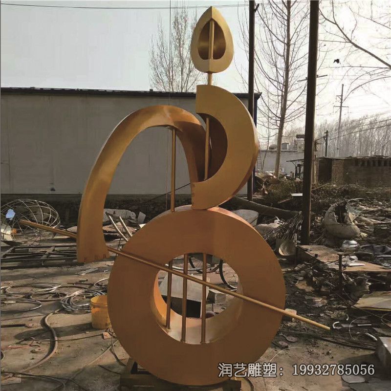 不锈钢抽象拉大提琴雕塑 不锈钢抽象拉大提琴雕塑