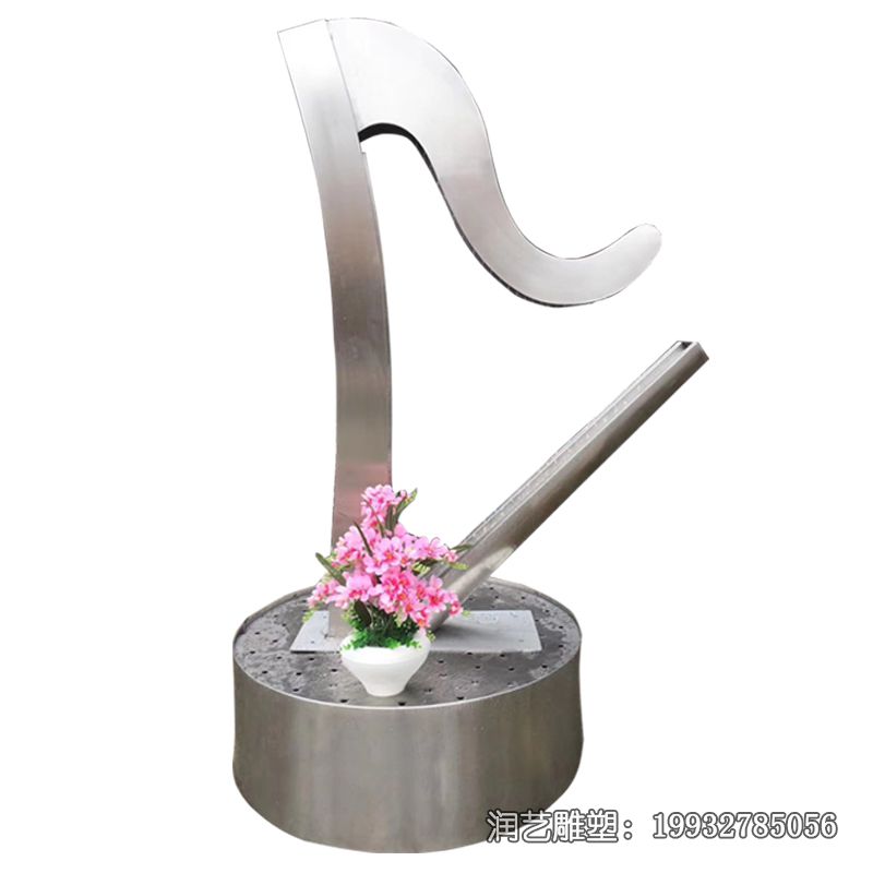 不锈钢竖琴景观雕塑 不锈钢竖琴景观雕塑
