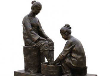 铜雕孝顺人物雕塑