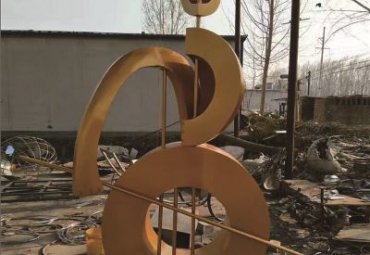 不锈钢抽象拉大提琴雕塑