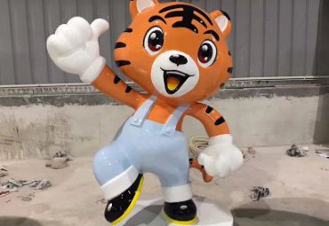 玻璃钢卡通老虎雕塑