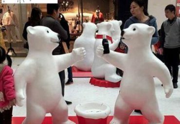 商场玻璃钢熊雕塑