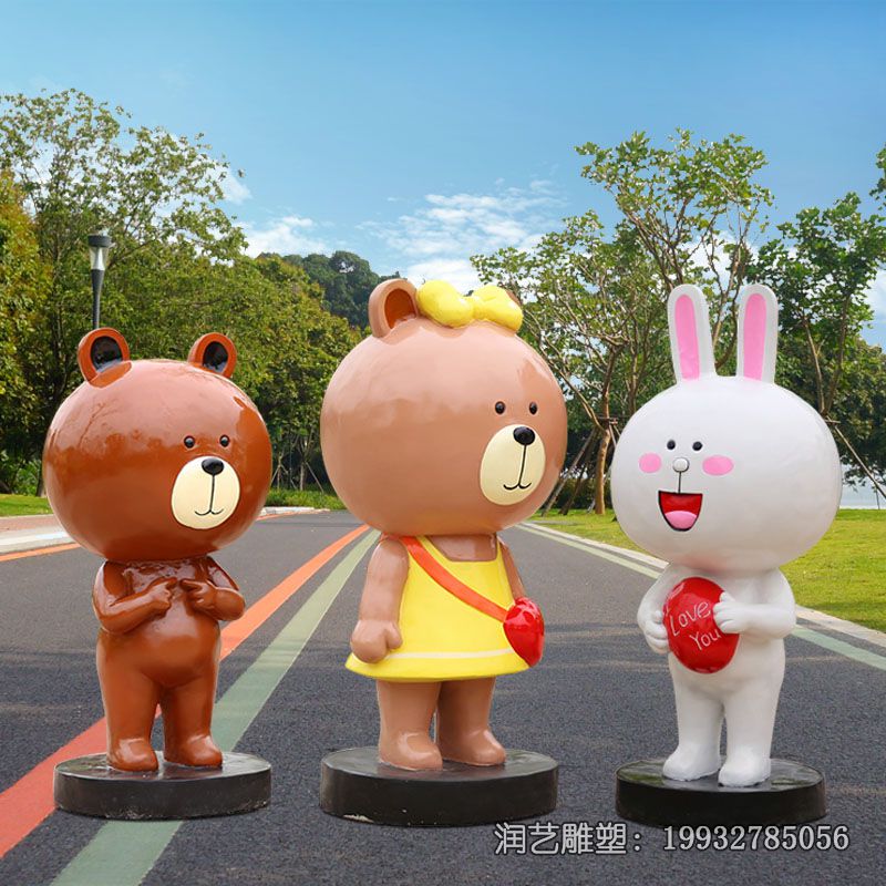 玻璃钢城市可妮兔雕塑 玻璃钢城市可妮兔雕塑