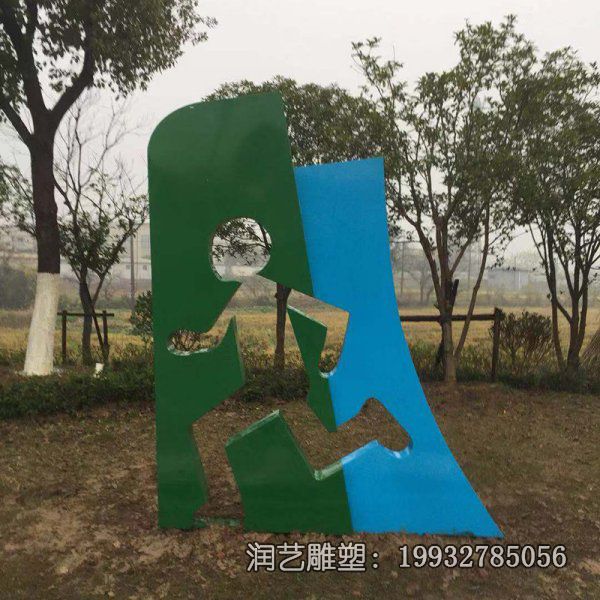 不锈钢草坪剪纸雕塑 不锈钢草坪剪纸雕塑