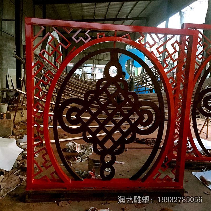 不锈钢户外中国结雕塑 不锈钢户外中国结雕塑