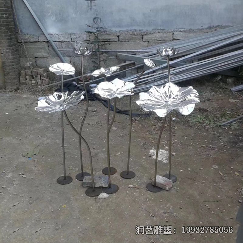 酒店不锈钢荷叶景观雕塑 酒店不锈钢荷叶景观雕塑