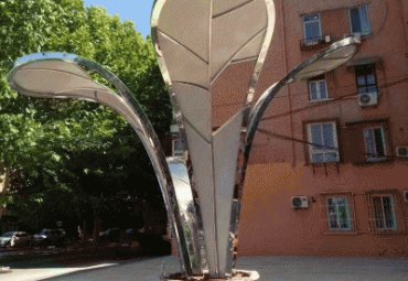 不锈钢抽象花雕塑